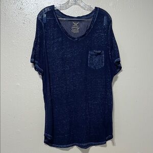 Faded Glory Blue Relaxed Short Sleeve T-Shirt